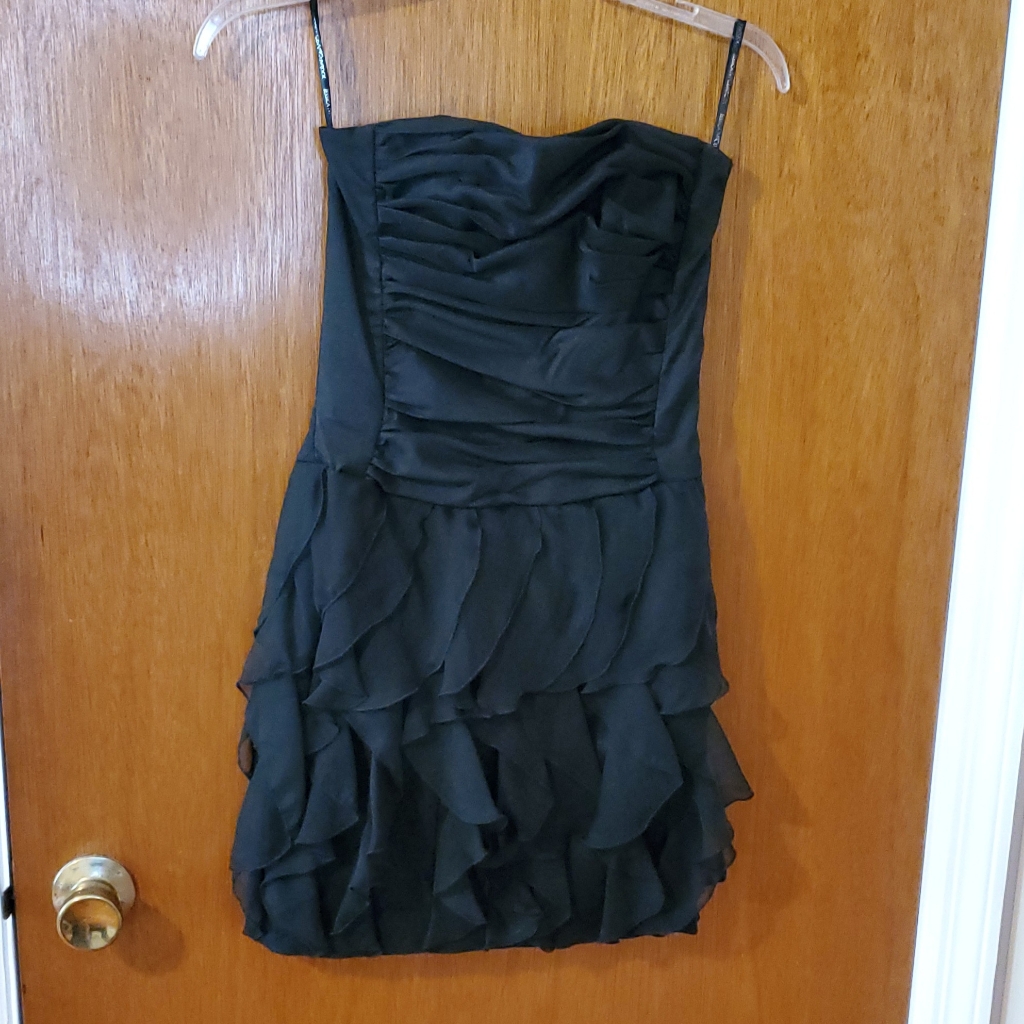 Black Strapless Jessica Mcclintock Mini Dress